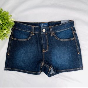 GAP Jeans denim shorts mid rise dark blue stretch regular everyday bike